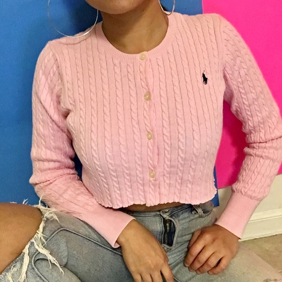 Ralph Lauren Sweaters - MEAN GIRLS Inspired Cropped Pink Cardigan